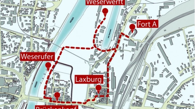 Stad tLand Fluss in Minden