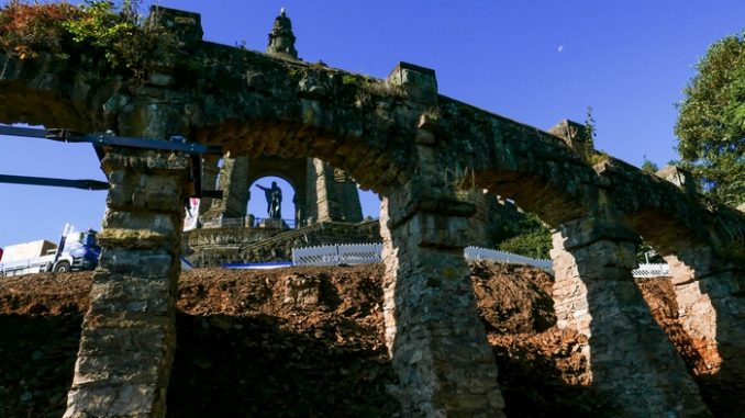 KaiserWilhelmMinden Kaiser-Wilhelm-Denkmal vier Monate vor Eröffnung