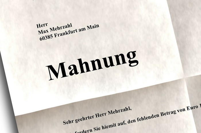 Mahnung Warnung vor falschen Inkassoschreiben