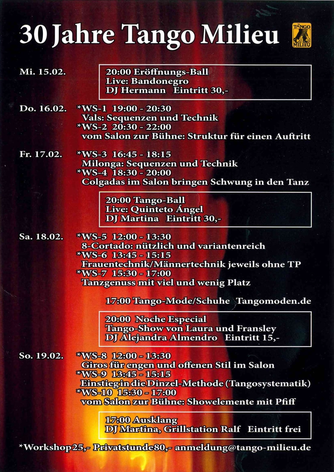 Protramm 30 Jahre Tango Milieu