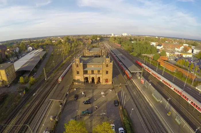 Bahnhof Minden mit ehemaligen Güterbahnhof