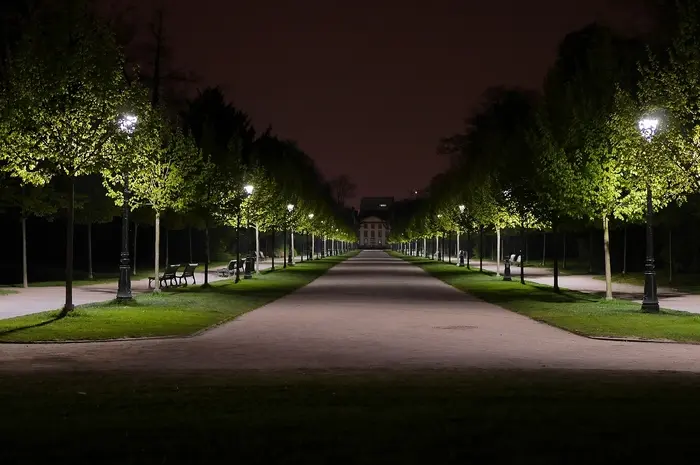 Park beleuchtet