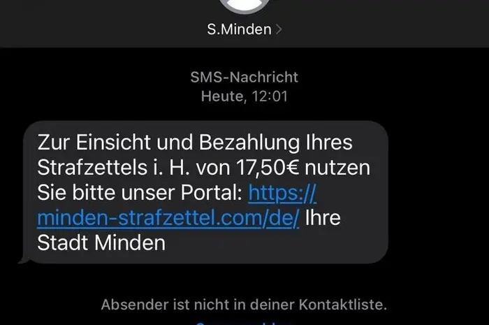 SMS Strafzettel SMS Strafzettel